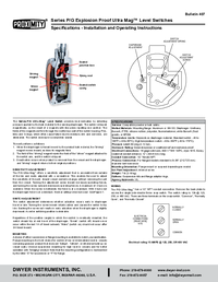 Thumbnail of document Manual - GFD3DA Ultra-Mag Level Switch